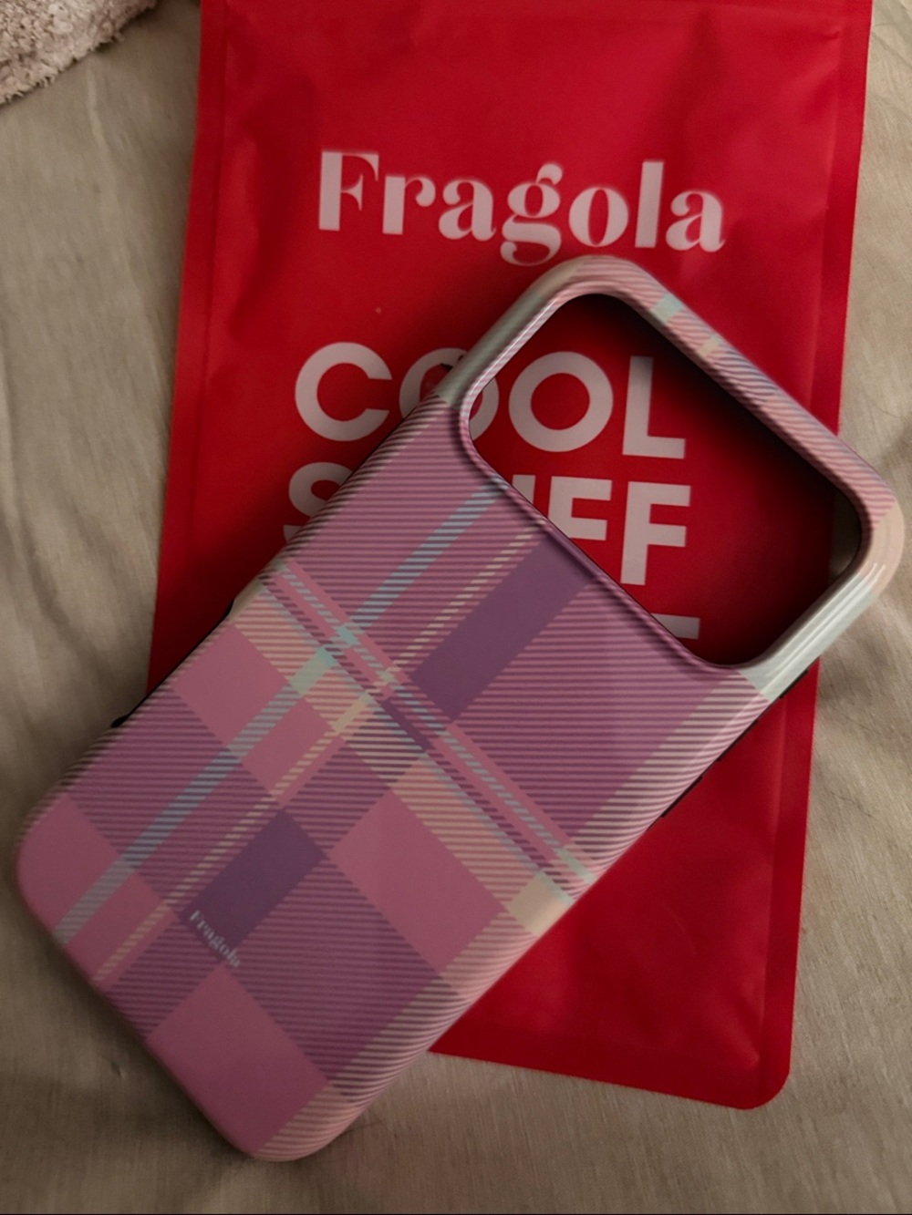 Fragola Pink Plaid Phone 17 Pro Max Case